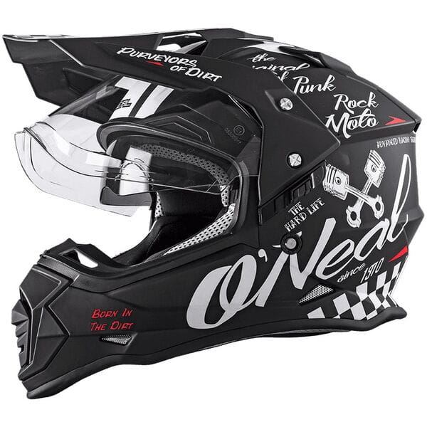 O'Neal 2025 Motocross Helmet SIERRA Torment Black White